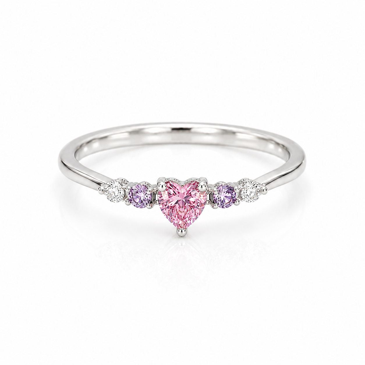 Aurora Hearts Pink Ring