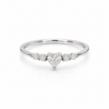 Aurora Hearts White Ring
