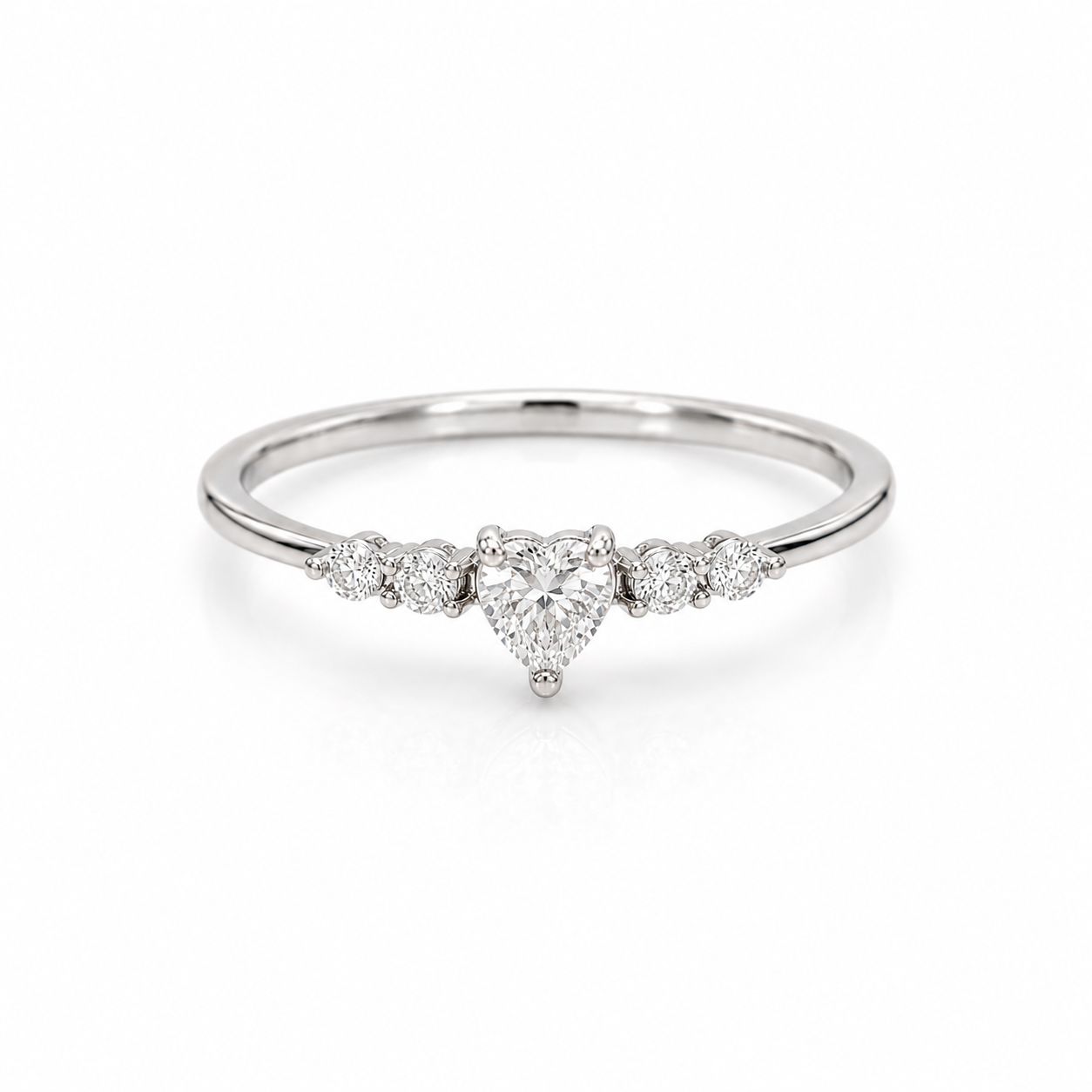 Aurora Hearts White Ring